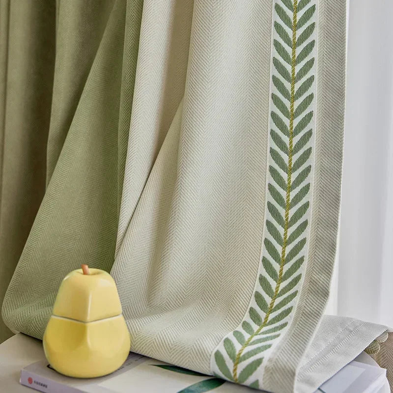luxury embroidered blackout curtains
