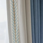 Luxury Japanese Minimalist Chenille Embroidered Curtains