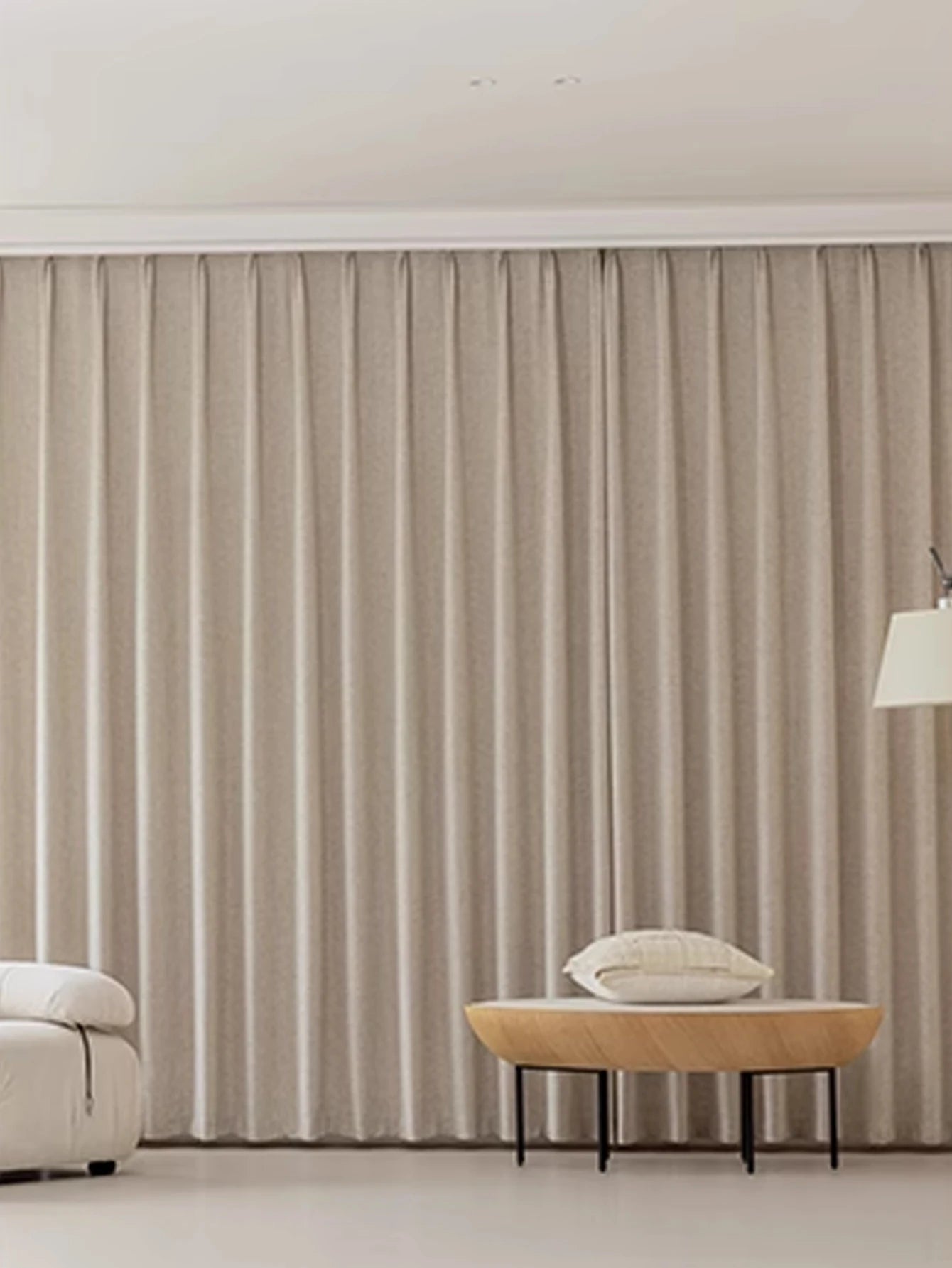 breathable cream curtains
