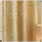 gold silk jacquard curtains
