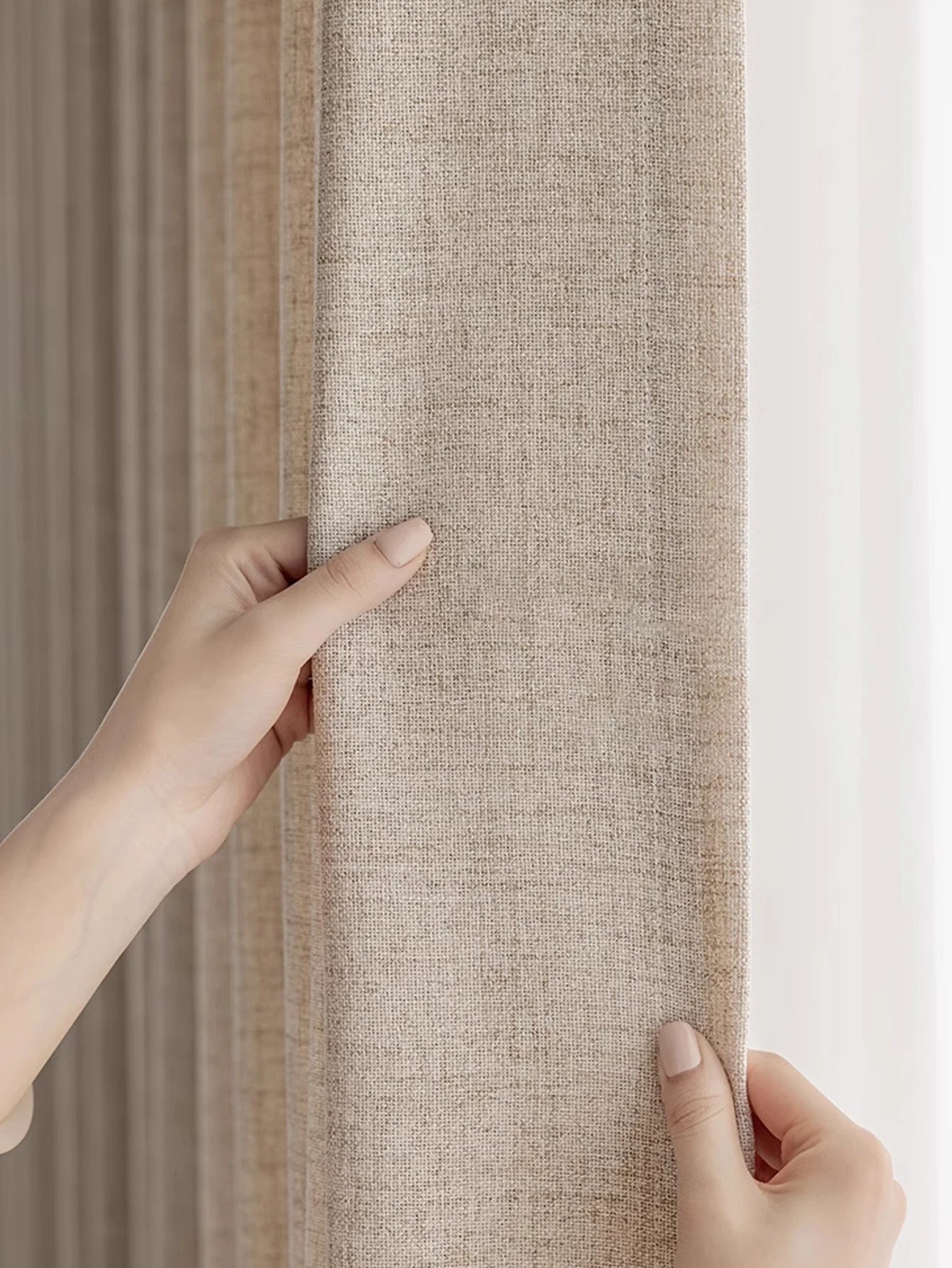 Zen living room curtains