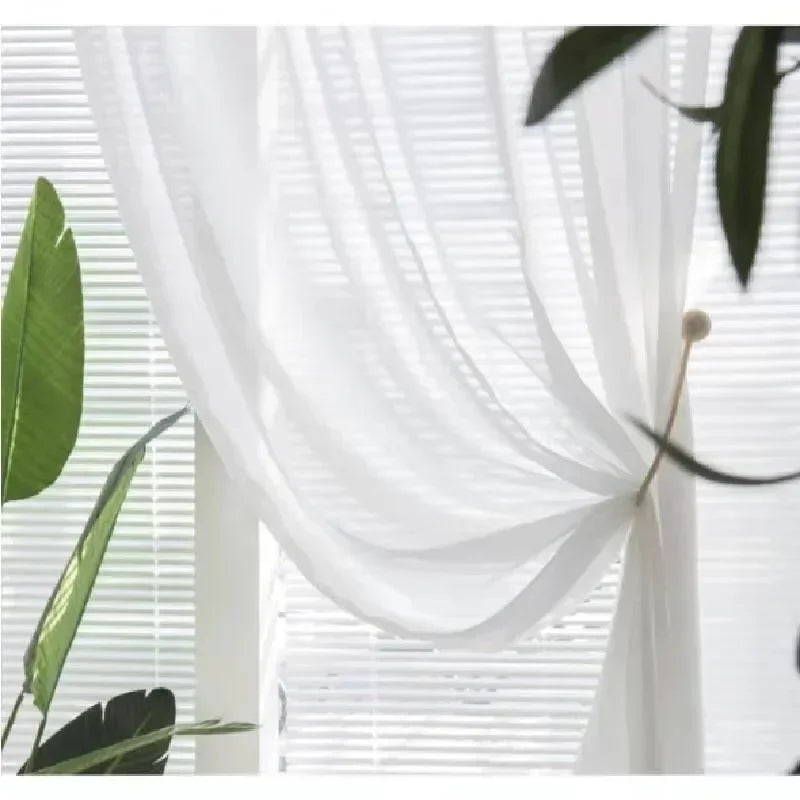 Luxury Japanese Minimalist Chenille Embroidered Curtains
