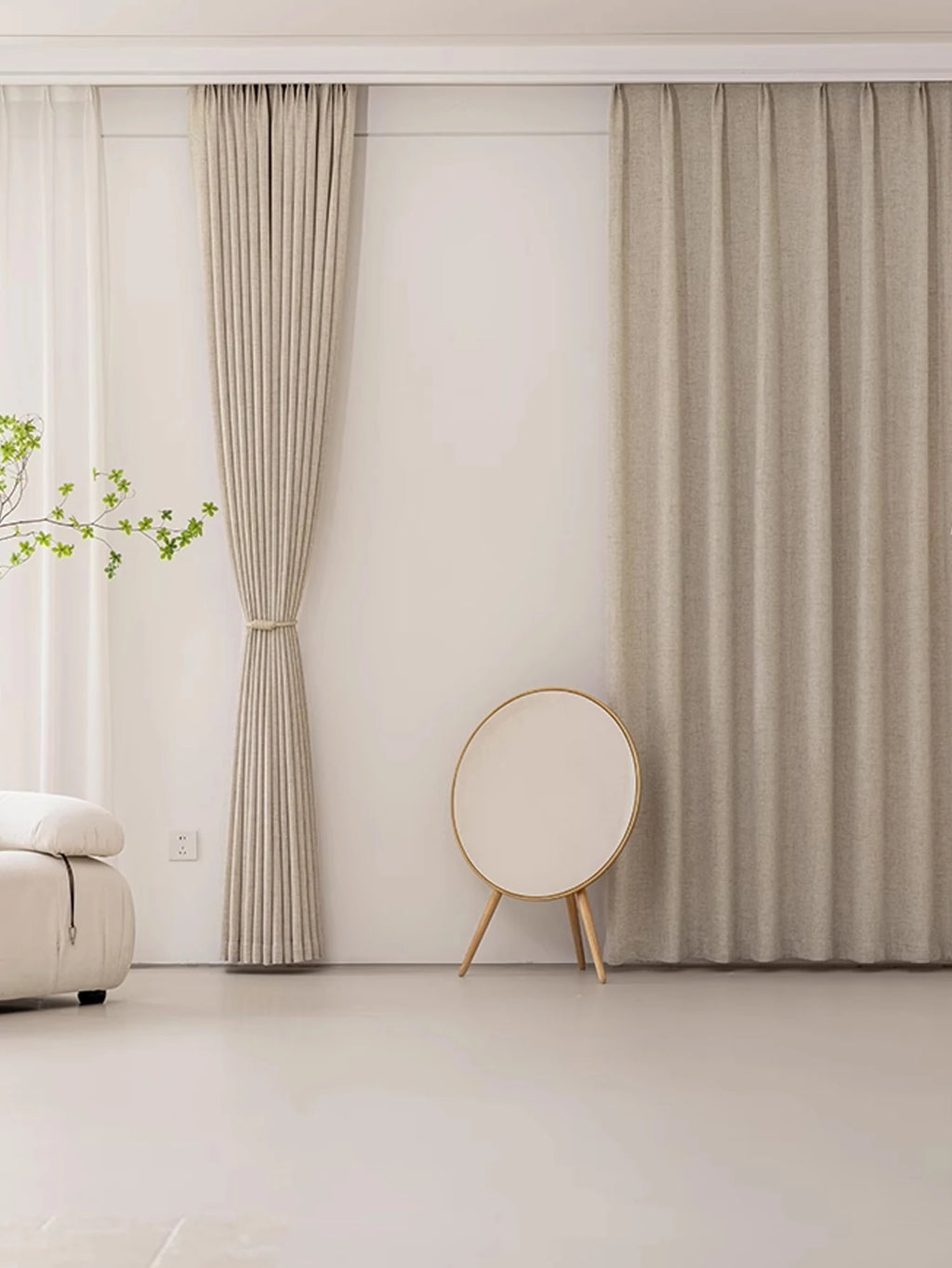 minimalist living room curtains

